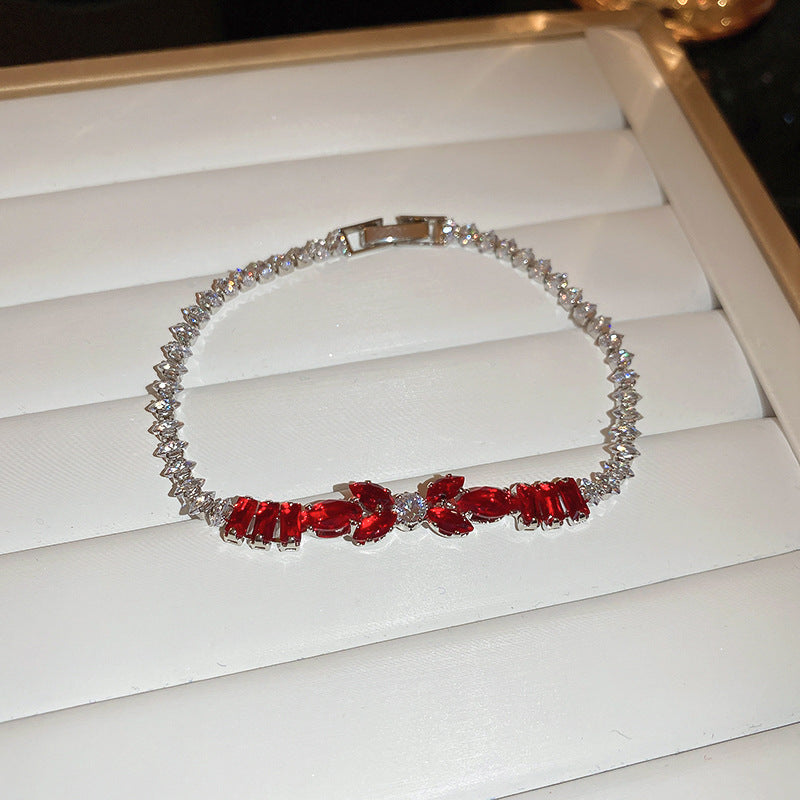 Wholesale Zircon Square Leaf Buckle Metal Bracelets